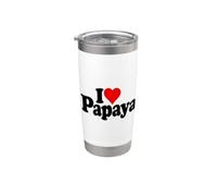 AMO LA PAPAYA A FORMA DI CUORE Bicchiere termico in acciaio inox doppia parete