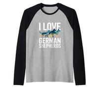 Amo la passione canina dei pastori tedeschi Maglia con Maniche Raglan