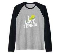 Amo la passione per gli appassionati di tennis Maglia con Maniche Raglan