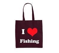 Amo La Pesca - Borsa In Tela - Attrezzatura Da Pesca