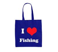 Amo La Pesca - Borsa In Tela - Attrezzatura Da Pesca