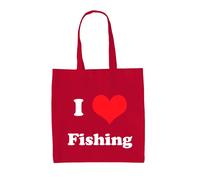 Amo La Pesca - Borsa In Tela - Attrezzatura Da Pesca