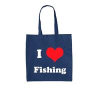 Amo La Pesca - Borsa In Tela - Attrezzatura Da Pesca