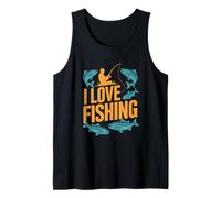 Amo la Pesca da Pesca in Stile retrò Canotta