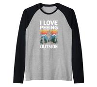 Amo La Pisciata Fuori Natura Maglia con Maniche Raglan