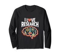 Amo la ricerca, la scienza, il geek design Maglia a Manica