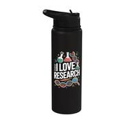 Amo la ricerca, la scienza, la chimica, il DNA Stainless Steel Insulated Water Bottle