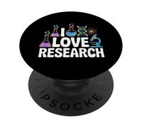 Amo la ricerca Scienza Chimica Divertimento PopSockets PopGrip Adesivo