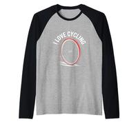 Amo la ruota da ciclismo Passion Adventure Maglia con Maniche Raglan