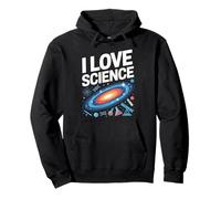 Amo la Scienza Appassionato dell'universo cosmico Felpa con Cappuccio