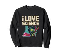 Amo la Scienza Beaker Atom Dna Nerd Felpa