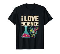Amo la Scienza Beaker Atom Dna Nerd Maglietta