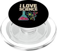 Amo la scienza Beaker Atom DNA Nerd PopSockets PopGrip per MagSafe
