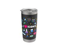Amo la scienza Divertente Fisica Chimica STEM Scienza Nerd Bicchiere termico in acciaio inox doppia parete