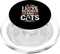 Amo la scienza e i gatti Galaxy Fun PopSockets PopGrip per MagSafe