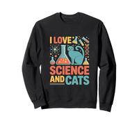 Amo la Scienza e l'espressione entusiasta dei Gatti Felpa