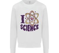 Amo La Scienza Fisica Chimica Biologia Geek Per Bambini Felpa