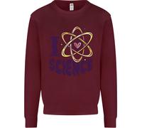 Amo La Scienza Fisica Chimica Biologia Geek Per Bambini Felpa