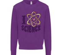 Amo La Scienza Fisica Chimica Biologia Geek Per Bambini Felpa