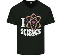 Amo La Scienza Fisica Chimica Biologia Nerd Maglietta In Cotone A V Per Uomo
