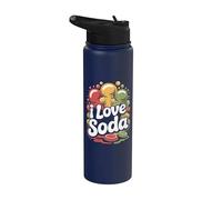 Amo la soda Colorful Bubbles Fun Stainless Steel Insulated Water Bottle