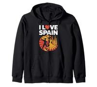 Amo la Spagna Passione Cultura Viaggi Felpa con Cappuccio