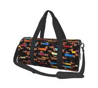 Amo la stampa dei miei bassotti del mio cane, Borsone da viaggio di grande capacità Borsa rotonda Borsa da viaggio sportiva Borsa da viaggio Borsa da fitness