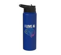 Amo la tecnologia AI Brain Circuit Stainless Steel Insulated Water Bottle