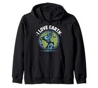 Amo la Terra | Conservazione della natura | Eco Planet Felpa con Cappuccio