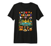 Amo la Thailandia Viaggi Thai Cultura Maglietta Premium