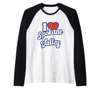 Amo la Valle di Spokane Washington Maglia con Maniche Raglan
