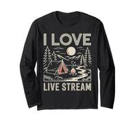 Amo la Vita all'Aria Aperta Escursionismo Avventura Entusias Maglia a Manica