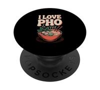 Amo la zuppa di noodle vietnamita Pho PopSockets PopGrip Adesivo