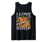 Amo la zuppa Funny Capybara Meme Bootleg Y2K Graphic Canotta