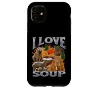 Amo la zuppa Funny Capybara Meme Bootleg Y2K Graphic Custodia per iPhone 11