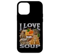 Amo la zuppa Funny Capybara Meme Bootleg Y2K Graphic Custodia per iPhone 12 mini