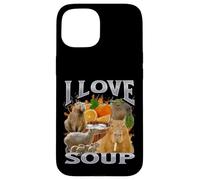Amo la zuppa Funny Capybara Meme Bootleg Y2K Graphic Custodia per iPhone 15