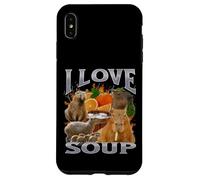 Amo la zuppa Funny Capybara Meme Bootleg Y2K Graphic Custodia per iPhone XS Max
