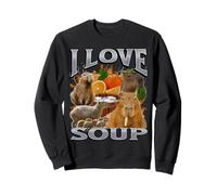 Amo la zuppa Funny Capybara Meme Bootleg Y2K Graphic Felpa