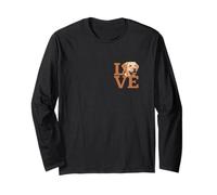 Amo Labrador giallo Amante dei cani Peloso Animale Appassionato Maglia a Manica
