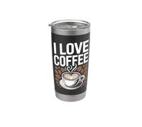 Amo l'aroma dei chicchi preparati al caffè Bicchiere termico in acciaio inox doppia parete