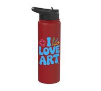 Amo l'arte Colorata Passione creativa Stainless Steel Insulated Water Bottle