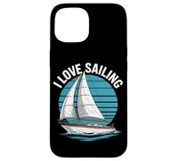 Amo l'arte della barca nautica a vela Custodia per iPhone 15