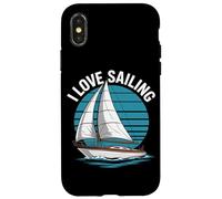 Amo l'arte della barca nautica a vela Custodia per iPhone X/XS
