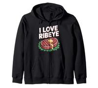 Amo l'arte di Ribeye Steak Enthusiast Felpa con Cappuccio