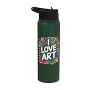 Amo l'arte, la creatività, Color Splash Stainless Steel Insulated Water Bottle