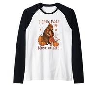 Amo l'autunno soprattutto Autumn Bear Maglia con Maniche Raglan