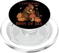 Amo l'autunno soprattutto Autumn Bear PopSockets PopGrip per MagSafe