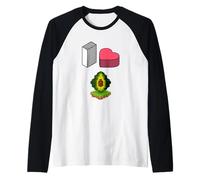 Amo l'avocado Divertente Amante dell'avocado a 8 Bit Maglia con Maniche Raglan