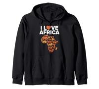 Amo l'avventura nella Fauna Selvatica in Africa Felpa con Cappuccio